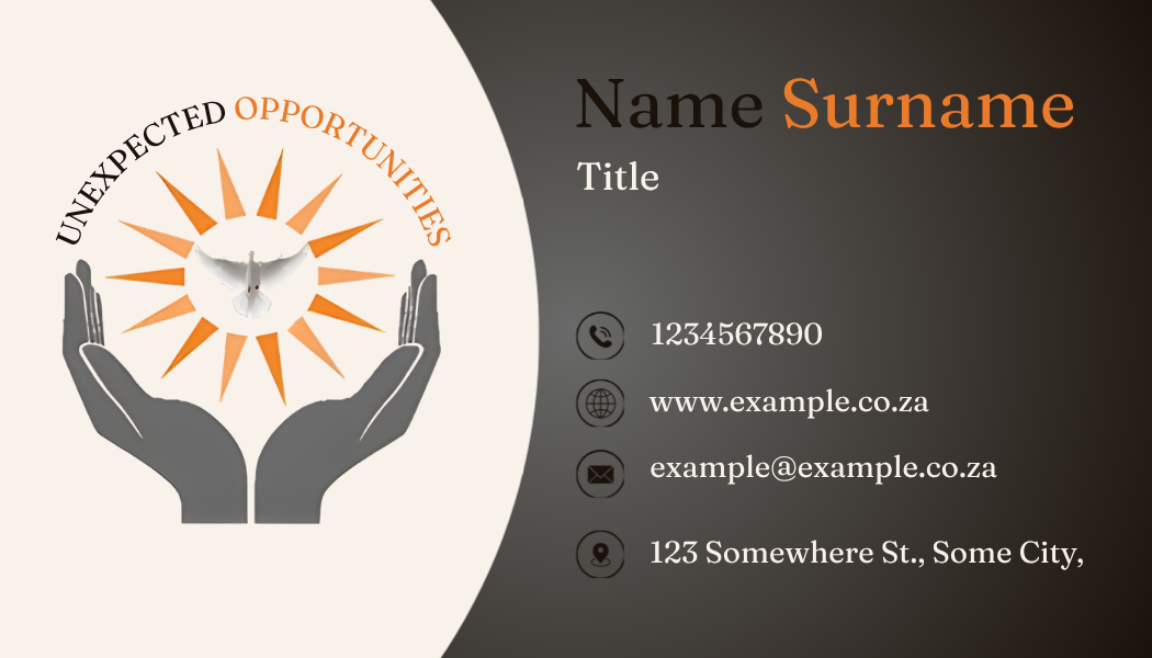 Unexpected Opportunities business card design