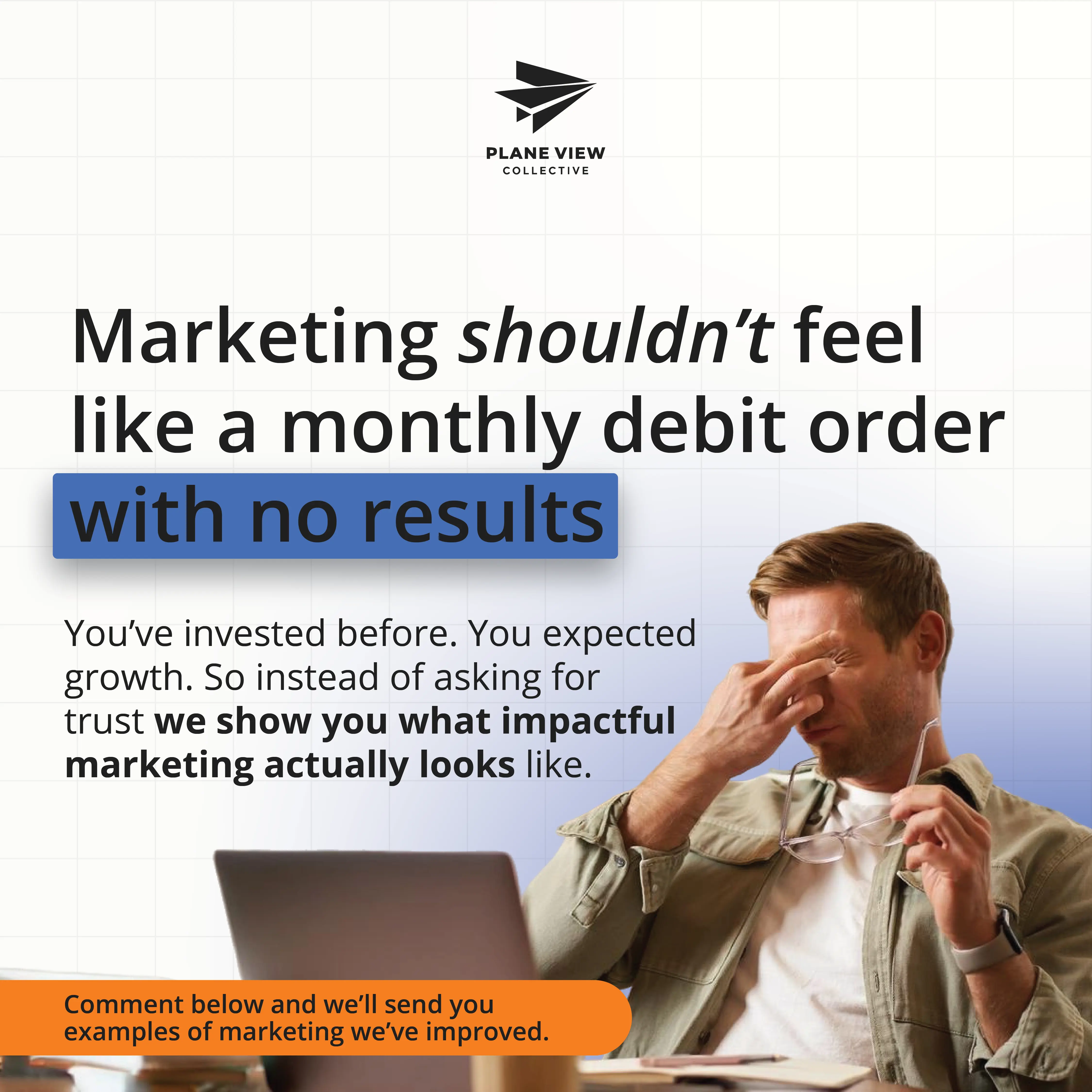 Plane View Collective marketing campaign series focused on business growth through strong marketing strategy. — image 1