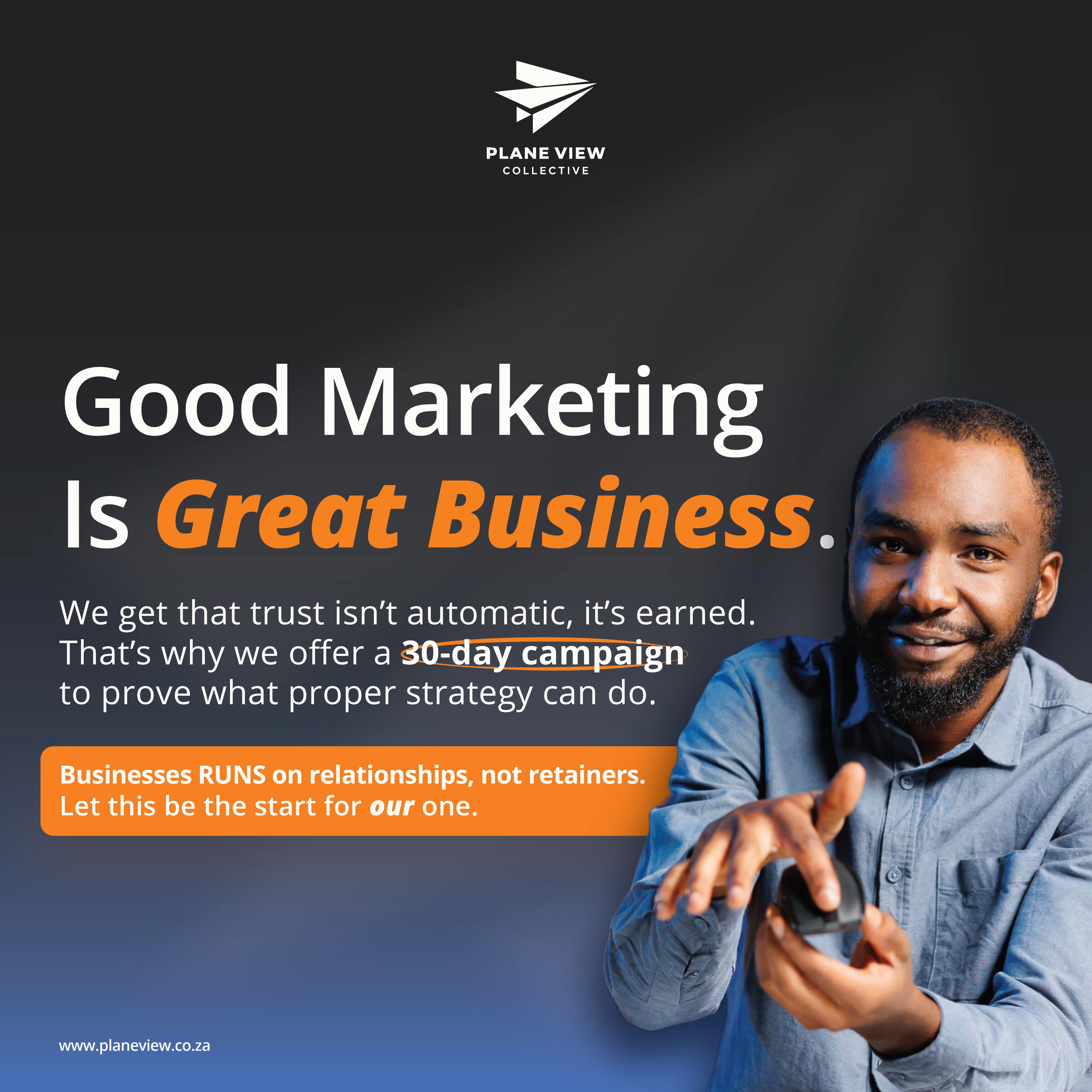 Plane View Collective marketing campaign series focused on business growth through strong marketing strategy. — image 3